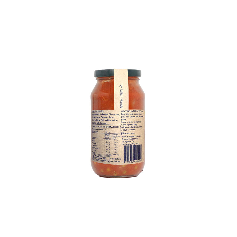 Island Pasta Company Sugo Ai Piselli - 500g