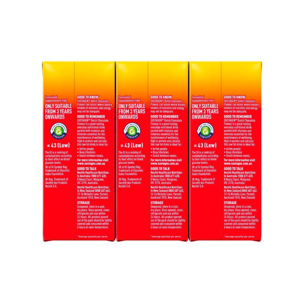 Sustagen High Protein Drink Chocolate 3x250ml - 750mL
