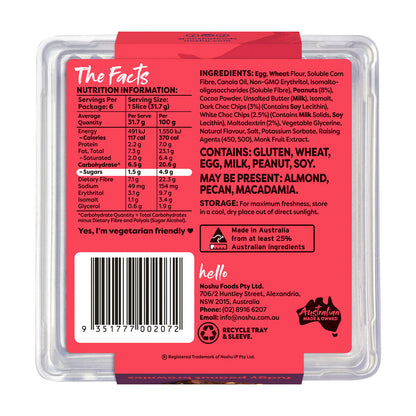Noshu 95% Sugar Free Fudgy Peanut Brownies - 190g