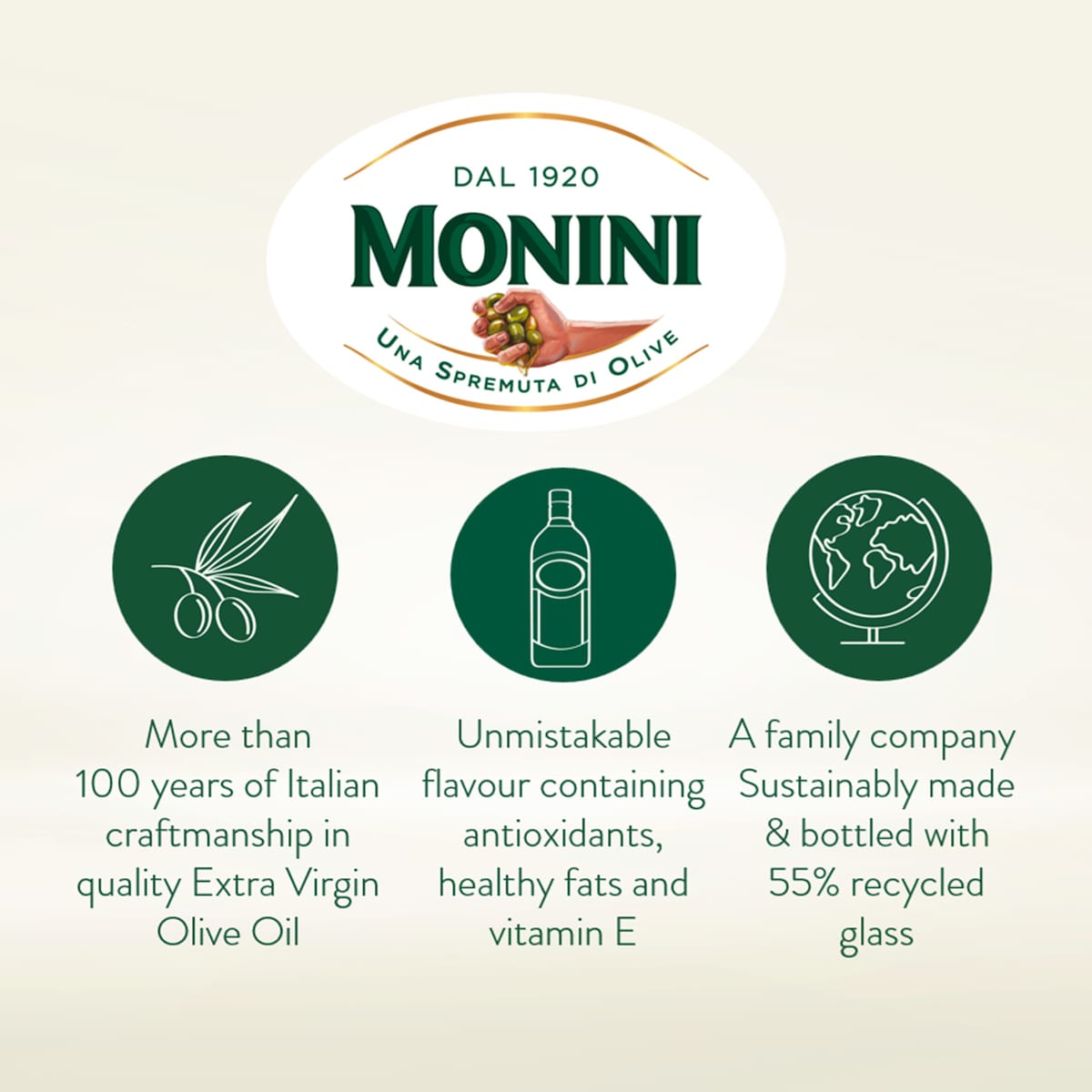 Monini Organic Extra Virgin Olive Oil 500ml
