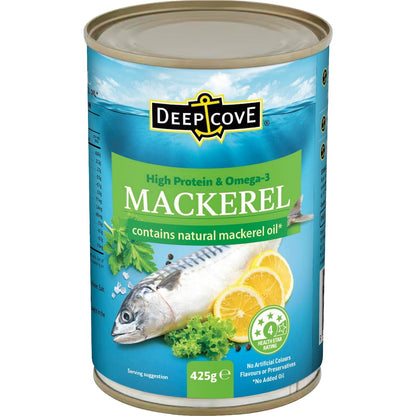 Deep Cove Mackerel Can In Natural Oil 425g