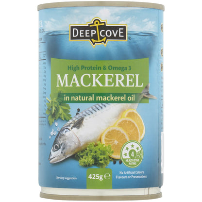 Deep Cove Mackerel In Natural Mackerel Oil 425g