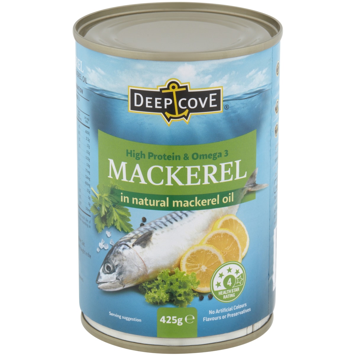 Deep Cove Mackerel In Natural Mackerel Oil 425g