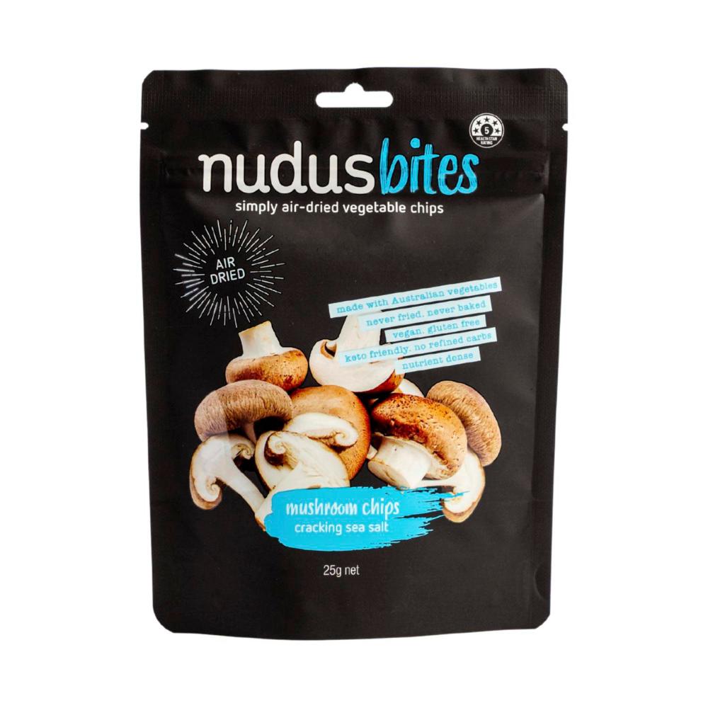 Nudus Bites Mushroom Chips Cracking Seasalt - 25g