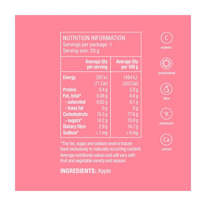Nudus Air Dried Apple Chips - 20g