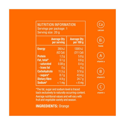 Nudus Air Dried Orange Chips - 20g