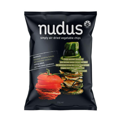 Nudus Air Dried Tomato & Zucchini Chips - 20g