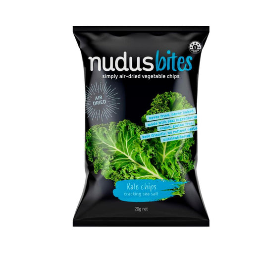 Nudus Bites Kale Chips Cracking Seasalt - 20g