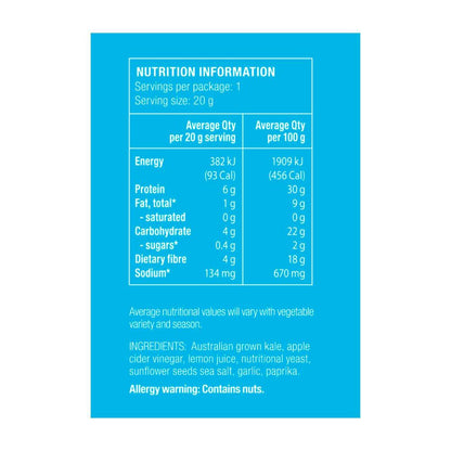 Nudus Bites Kale Chips Cracking Seasalt - 20g