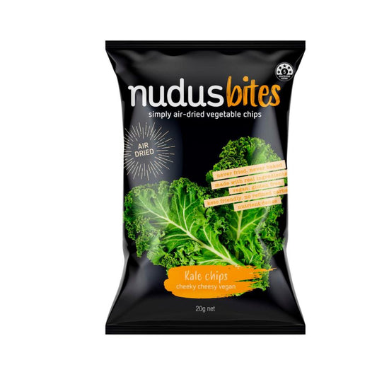 Nudus Bites Kale Chips Cheezy Vegan - 20g