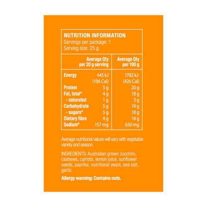Nudus Bites Zucchini Chips Cheezy Vegan - 25g