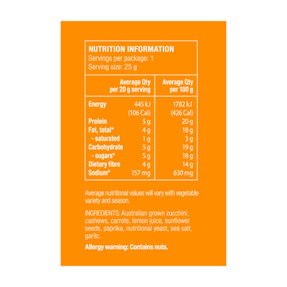 Nudus Bites Zucchini Chips Cheezy Vegan - 25g