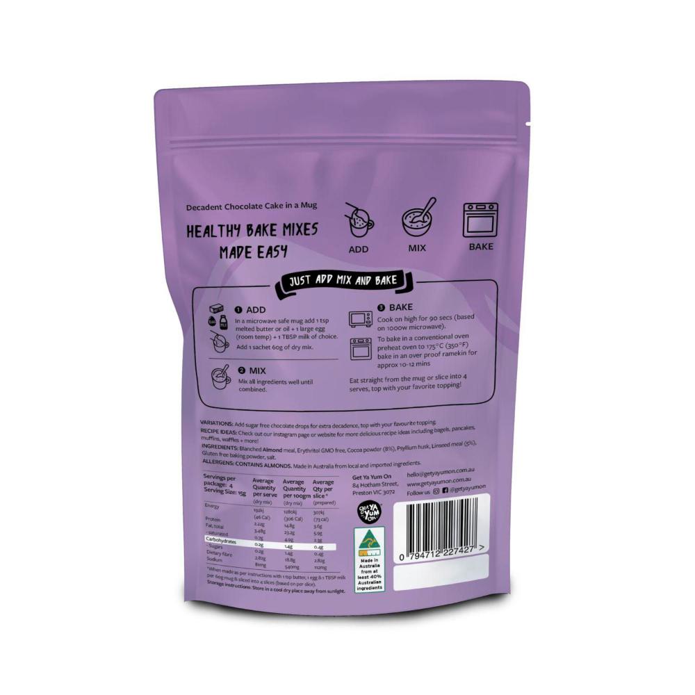 Get Ya Yum On 90 Sec Keto Bread In A Mug - Decadent Chocolate - 60g