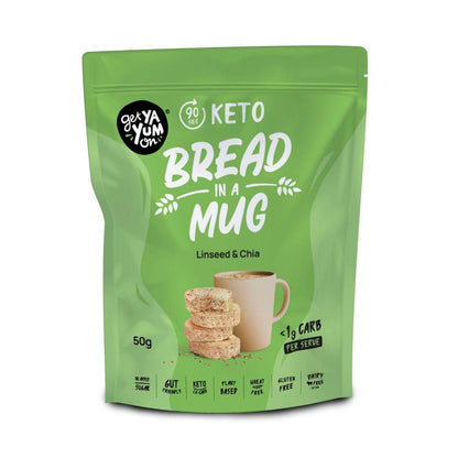 Get Ya Yum On 90 Sec Keto Bread In A Mug - Linseed Chia - 50g