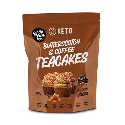 Get Ya Yum On 90 Sec Keto Butterscotch & Coffee Teacakes - 60g
