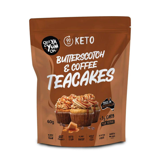 Get Ya Yum On 90 Sec Keto Butterscotch & Coffee Teacakes - 60g