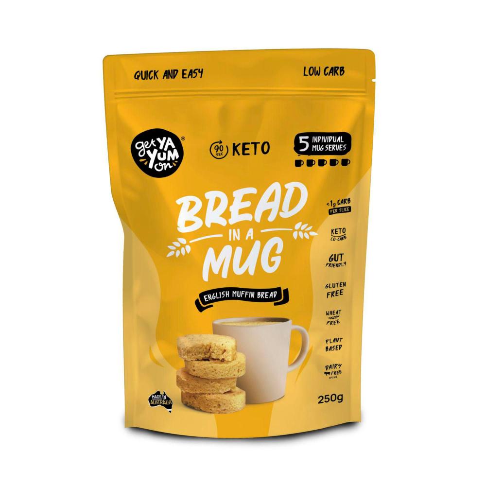Get Ya Yum On 90 Sec Keto Bread In A Mug Mix - 5xmug Serves - English Muffin - 250g