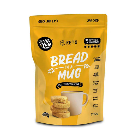 Get Ya Yum On 90 Sec Keto Bread In A Mug Mix - 5xmug Serves - English Muffin - 250g