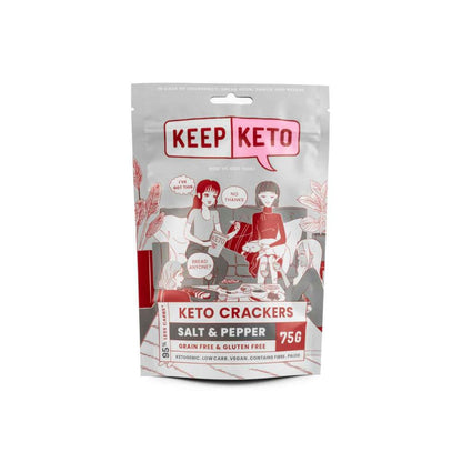 Keep Keto Salt & Pepper Crackers - 75g