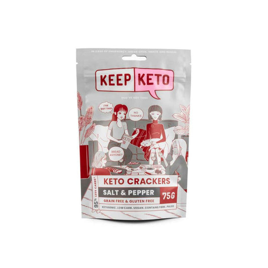 Keep Keto Salt & Pepper Crackers - 75g