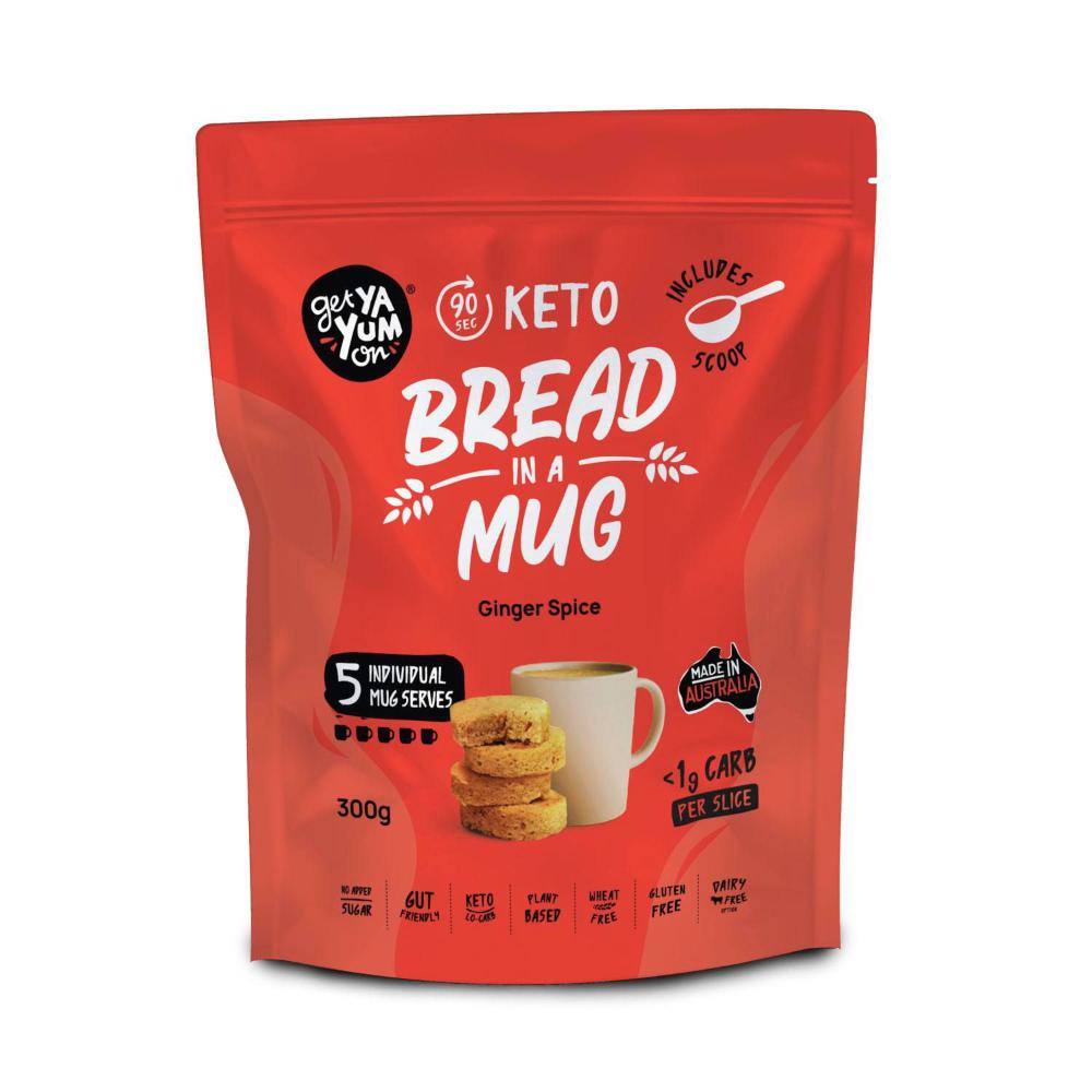Get Ya Yum On 90 Sec Keto Bread In A Mug Mix - 5xmug Serves - Ginger Spic - 300g