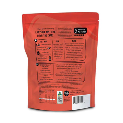Get Ya Yum On 90 Sec Keto Bread In A Mug Mix - 5xmug Serves - Ginger Spic - 300g