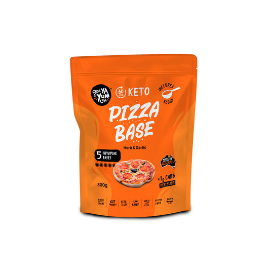 Get Ya Yum On 60 Sec Keto Pizza Base Value Pack - Herb And Garlic - 5 Individua ... 300g