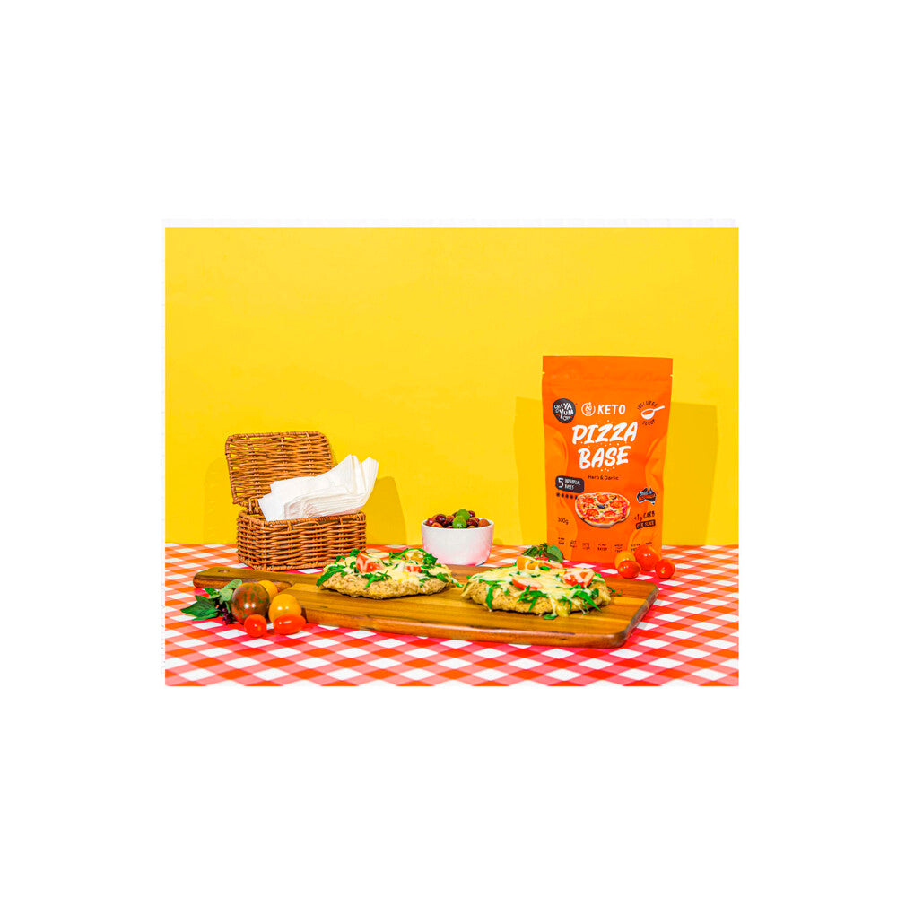 Get Ya Yum On 60 Sec Keto Pizza Base Value Pack - Herb And Garlic - 5 Individua ... 300g