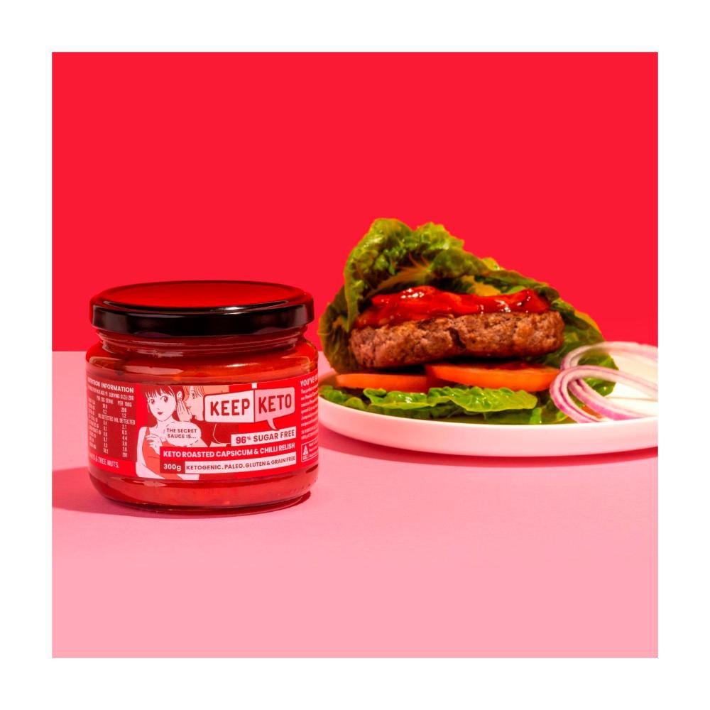 Keep Keto Roasted Capsicum & Chilli Relish - 300g