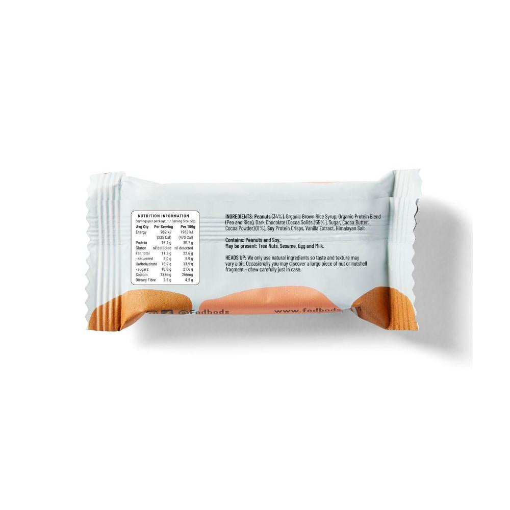 Fodbods Gut Friendly Protein Bar Peanut Chocolate - 50g