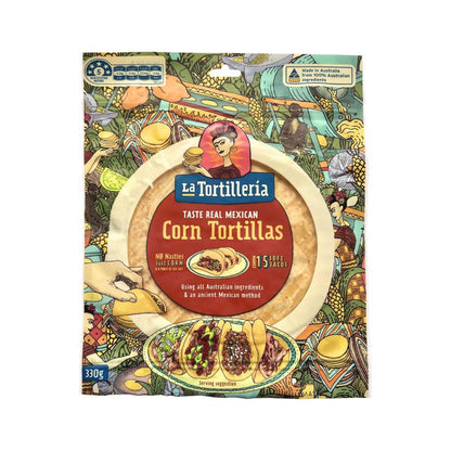 La Tortilleria Corn Tortillas 15 Pack - 330g