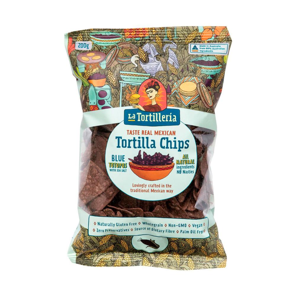 La Tortilleria Blue Totopos - 200g