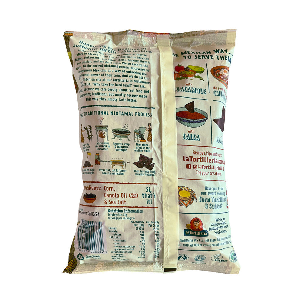 La Tortilleria Blue Totopos - 200g