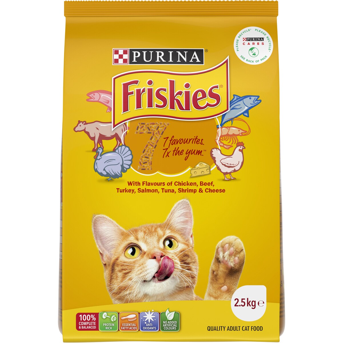 Friskies Adult 7 Dry Cat Food Adult Cat Food 2.5kg