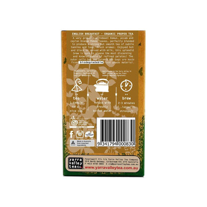 Yarra Valley English Brekky Organic Tea - 15 Pack