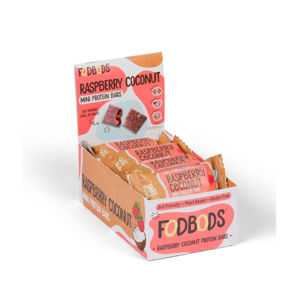 Fodbods Gut-Friendly Protein Bars Raspberry Coconut - 30g
