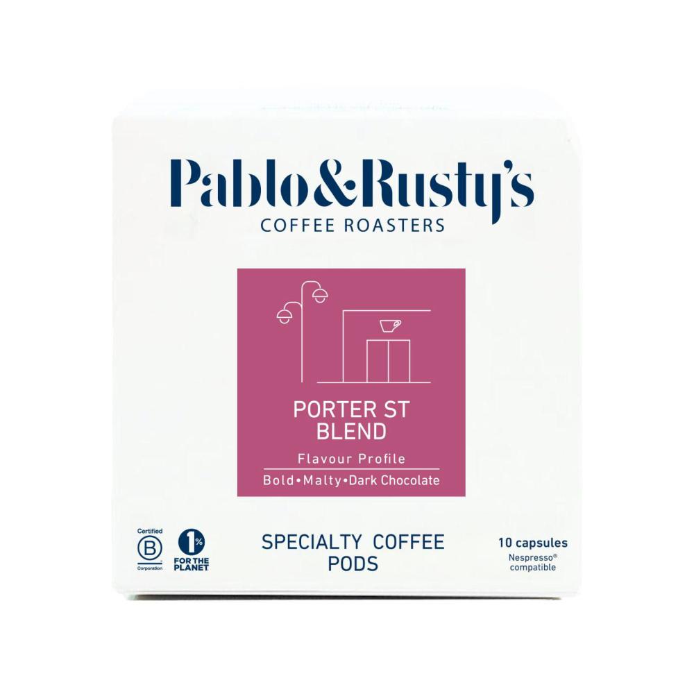 Pablo And Rusty's Porter St Specialty Coffee Pods - 10 pack