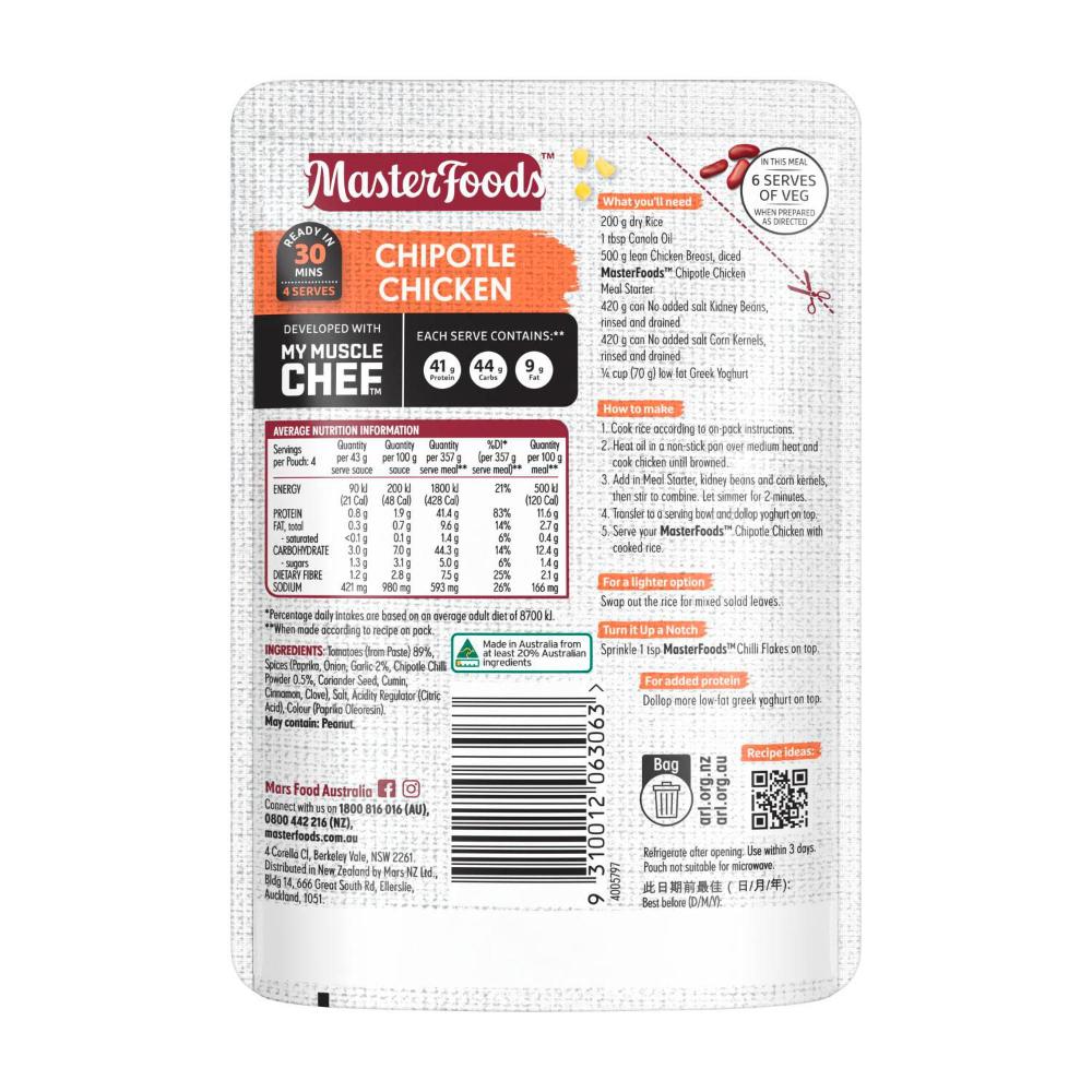 Masterfoods My Muse Chef Chipotle Chicken Recipe Base - 175g