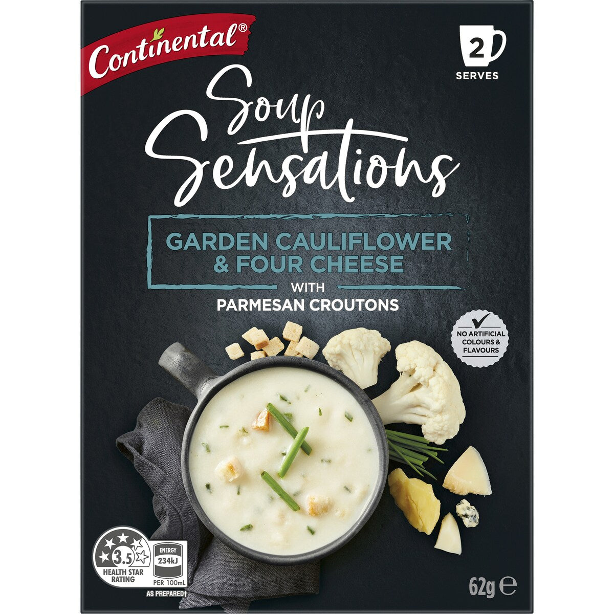 Continental Soup Sensations Garden Cauliflower & Four Cheese 31g x 2 pack