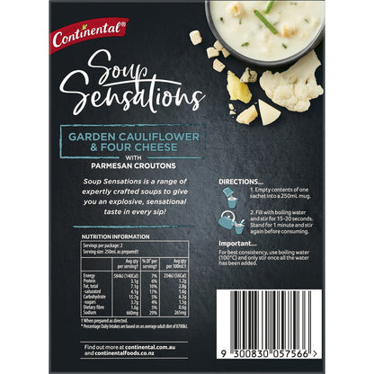 Continental Soup Sensations Garden Cauliflower & Four Cheese 31g x 2 pack