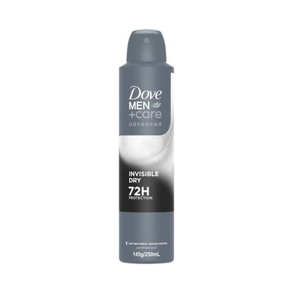 Dove Men Deodorant 72hr Advanced Aerosol Invisible Dry - 250mL