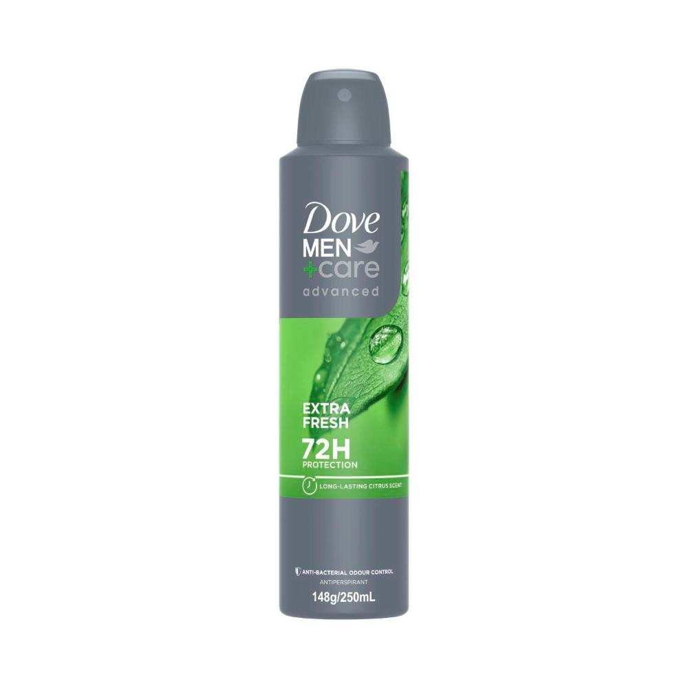 Dove Men Deodorant Advanced 72hr Aerosol Extra Fresh - 250mL
