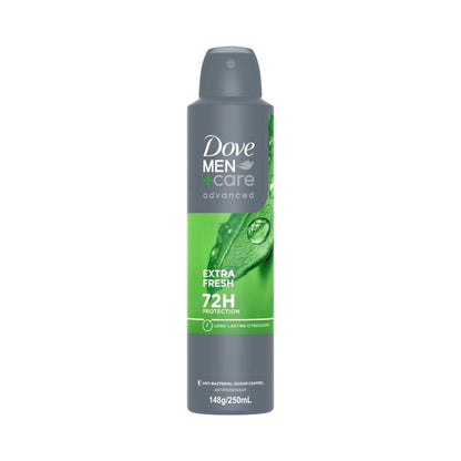 Dove Men Deodorant Advanced 72hr Aerosol Extra Fresh - 250mL