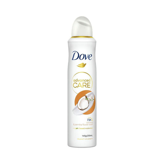 Dove Women Deodorant Advanced 72hr Aerosol Coconut & Jasmine - 250mL