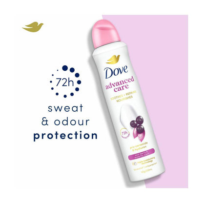 Dove Advanced Antiperspirant Aerosol Deodorant Acai Berry And Waterlily - 250mL