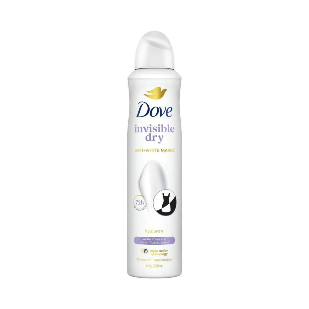 Dove Women Deodorant Advanced 72hr Aerosol Invisible Dry - 250mL