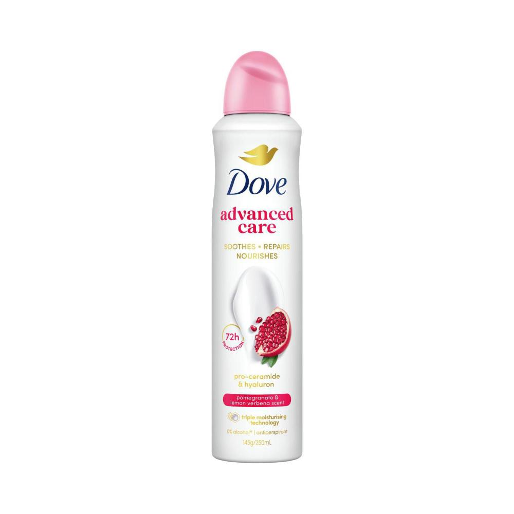 Dove Advanced Antiperspirant Aerosol Deodorant Pomegranate - 250mL