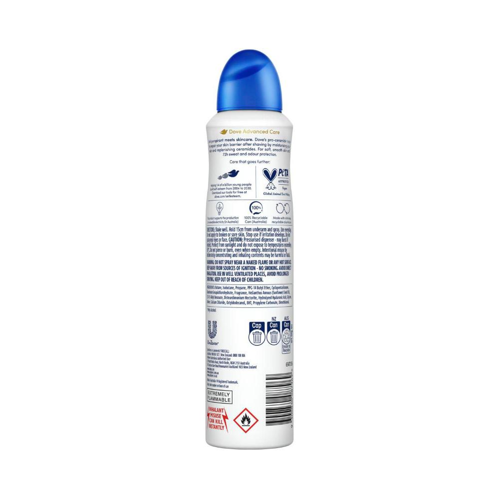 Dove Women Deodorant Advanced 72hr Aerosol Original - 250mL