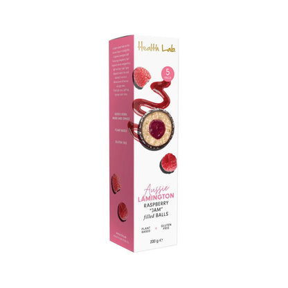 Health Lab Aussie Lamington Raspberry Jam Filled Balls 5x40g - 200g