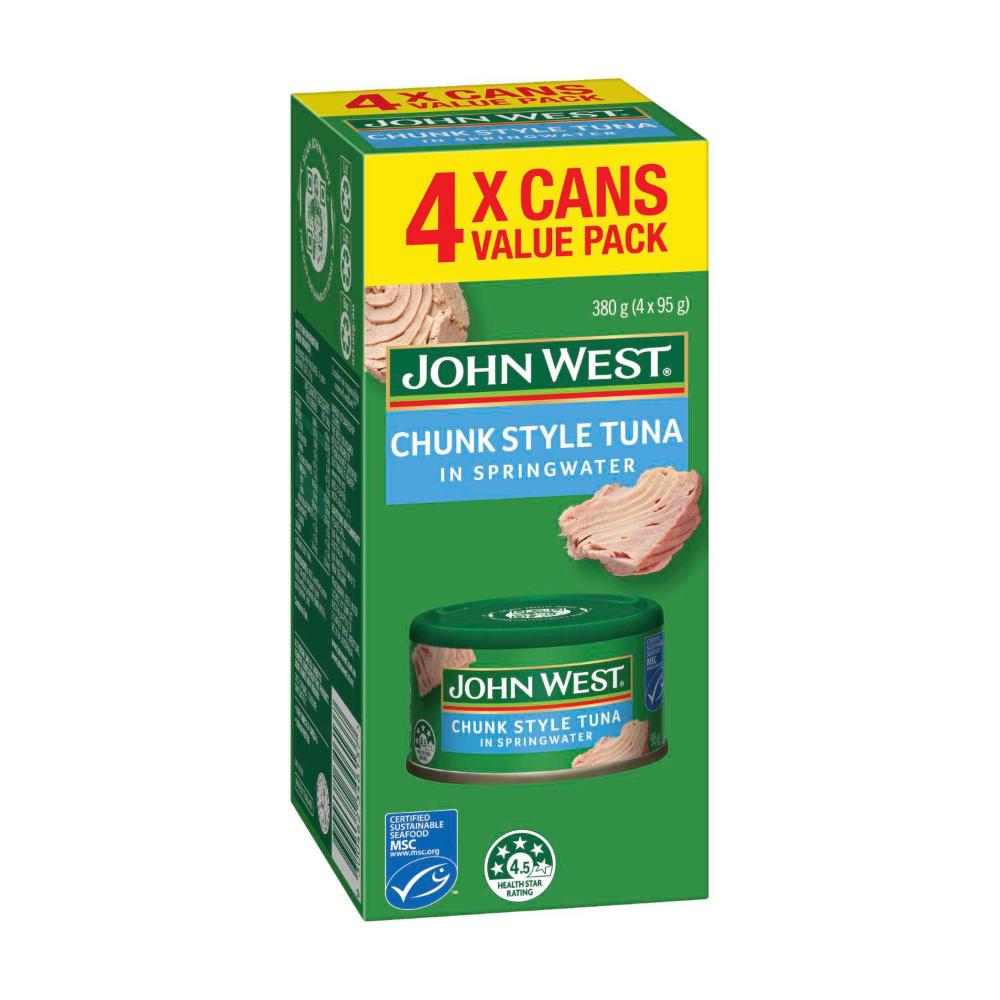 John West Tuna Multipack Springwater 4x95g - 380g